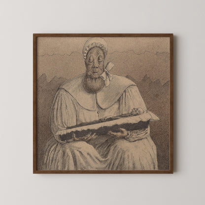 Estampe surréaliste d'Alfred Kubin : Dessin symboliste, Giclée monochrome