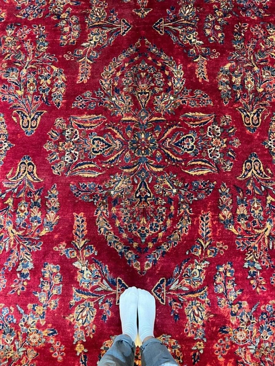 Antique Persian Mohajeran Sarouk Rug | 13' 10" x 10' 4"