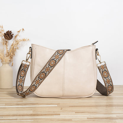 Women's Simple Crossbody Bag – PU Leather Shoulder Purse for Everyday Use