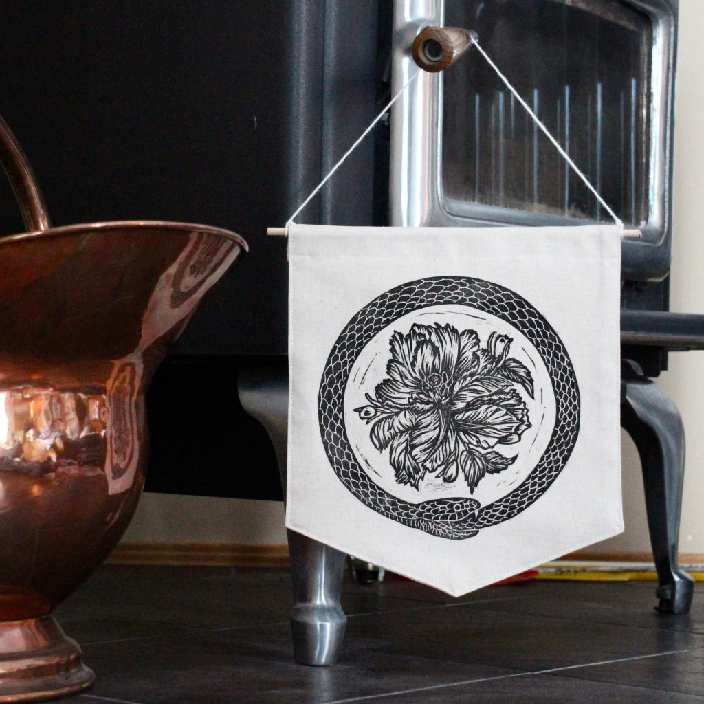Wall Hanging: 'Snake + Flower'