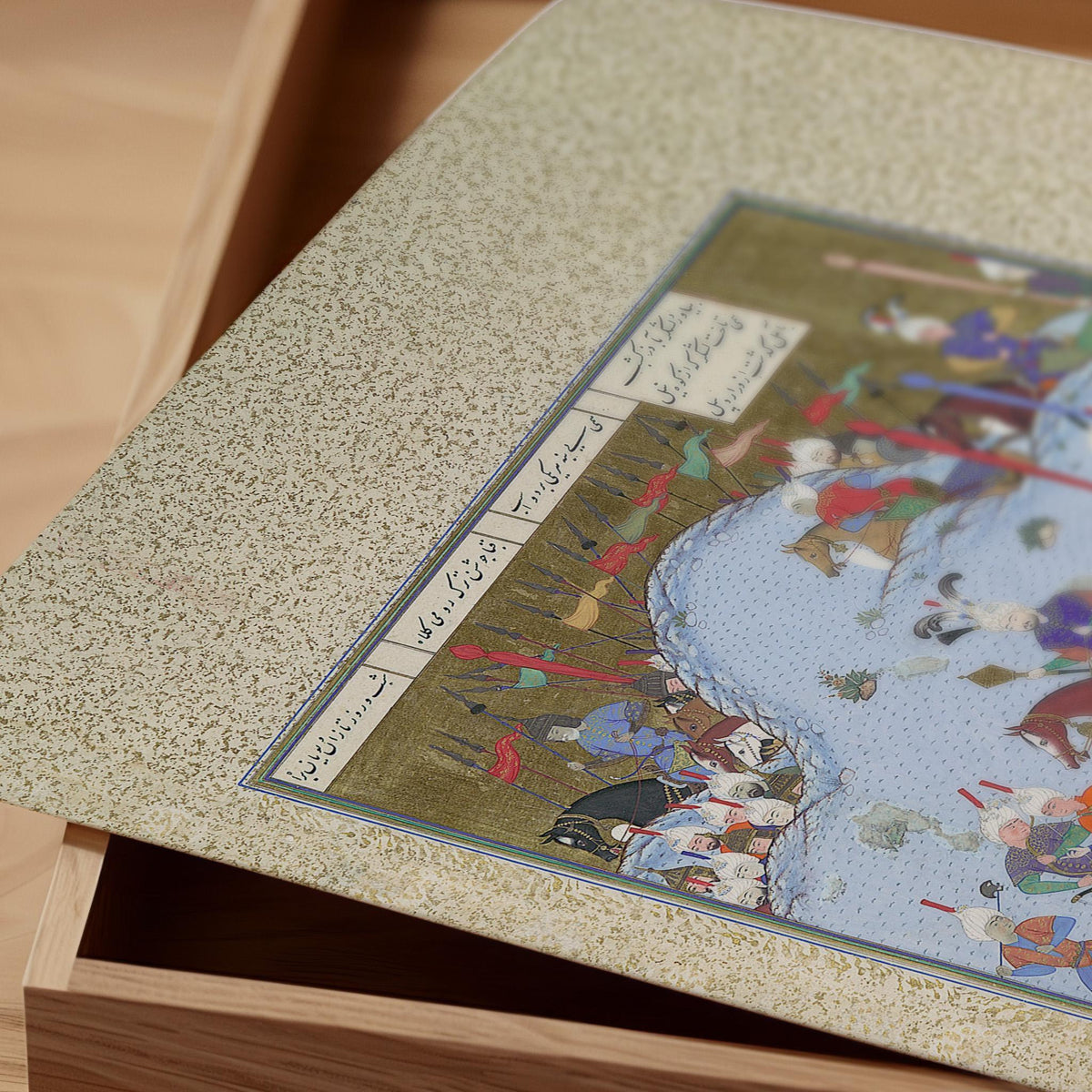 Estampe Giclée Shahnameh : Miniature persane de Bahram Gur (Encadrée et non encadrée disponibles)