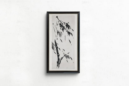 Bamboo in the Wind Giclee Print: Vintage Japanese Asian Art (Framed or Unframed)