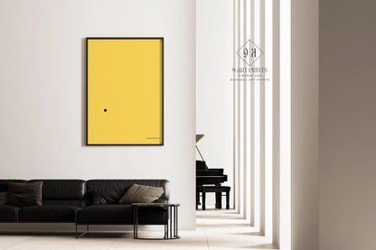 Impression Giclée Bauhaus « Le Point » : Art Moderne du Milieu du Siècle, Jaune et Noir