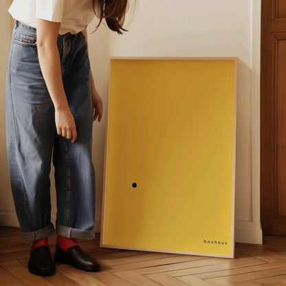 Impression Giclée Bauhaus « Le Point » : Art Moderne du Milieu du Siècle, Jaune et Noir