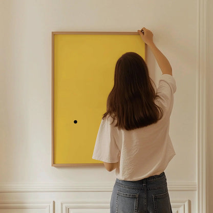 Impression Giclée Bauhaus « Le Point » : Art Moderne du Milieu du Siècle, Jaune et Noir