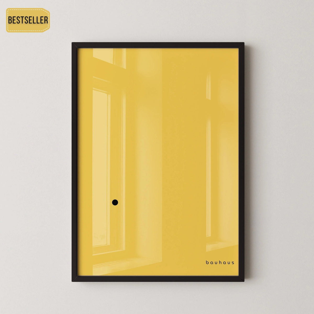 Impression Giclée Bauhaus « Le Point » : Art Moderne du Milieu du Siècle, Jaune et Noir