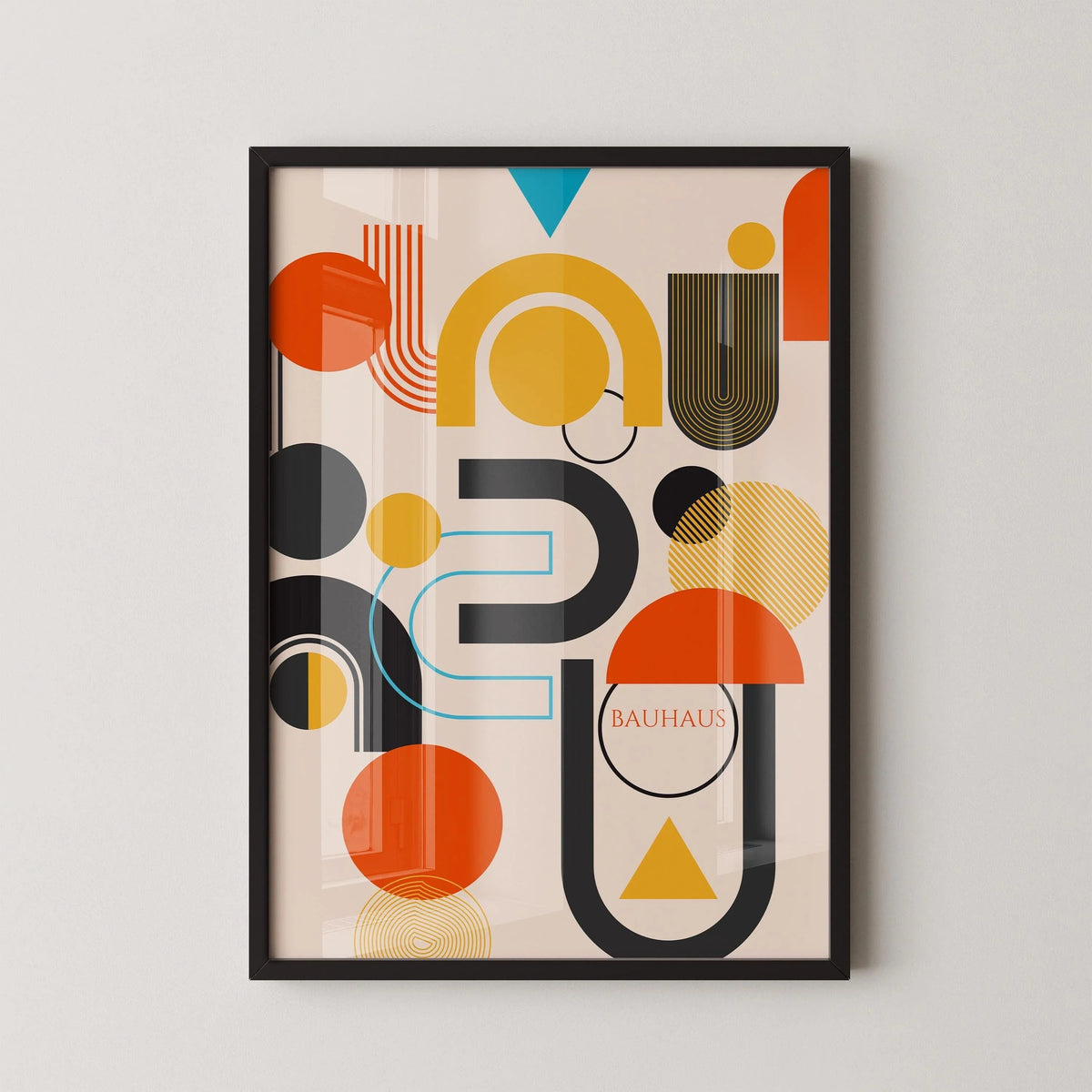 Impression d'art Bauhaus : Impression Giclée Abstraite Mid-Century Modern
