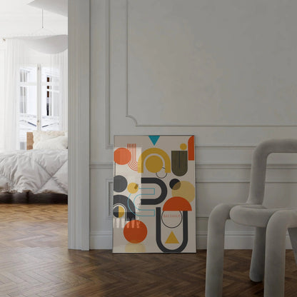 Impression d'art Bauhaus : Impression Giclée Abstraite Mid-Century Modern