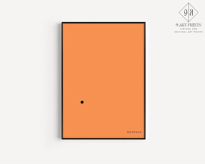 Bauhaus Der Punkt Giclee Print: Mid-Century Modern Art, Orange & Black