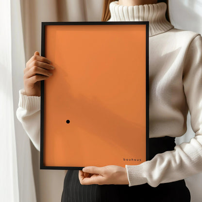 Bauhaus Der Punkt Giclee Print: Mid-Century Modern Art, Orange & Black
