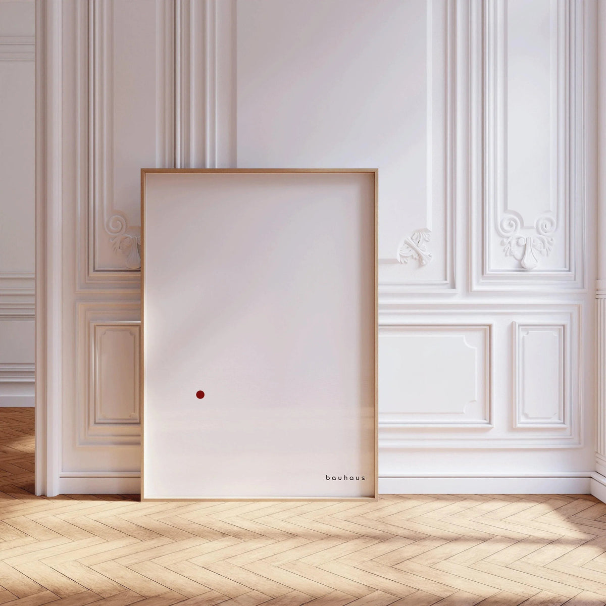 Bauhaus Poster - Der Punkt (The Dot) PRINT | Minimalist Mid-century modern art print in white and red (available framed)