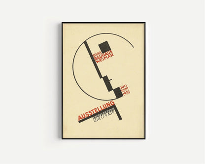 Bauhaus Exhibition Poster: Vintage Mid-Century Modern Art Print