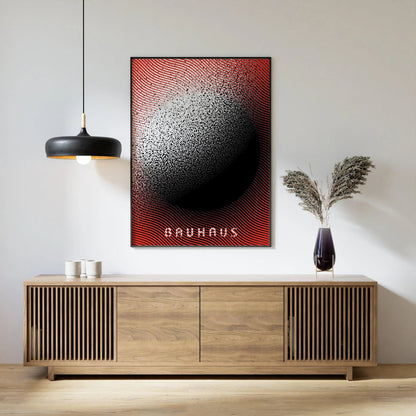 Affiche d'art Bauhaus : Dissolution Rouge Noir, Giclée Moderne du Milieu du Siècle