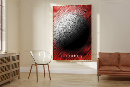 Affiche d'art Bauhaus : Dissolution Rouge Noir, Giclée Moderne du Milieu du Siècle