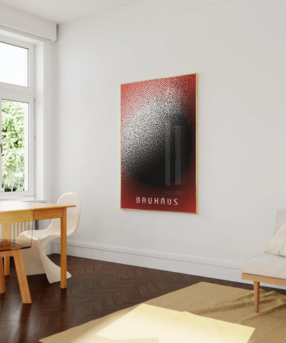 Affiche d'art Bauhaus : Dissolution Rouge Noir, Giclée Moderne du Milieu du Siècle