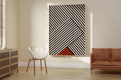 Affiche Bauhaus - Imprimé à rayures | Impression d'art moderne du milieu du siècle (disponible encadrée à la main ou non encadrée)