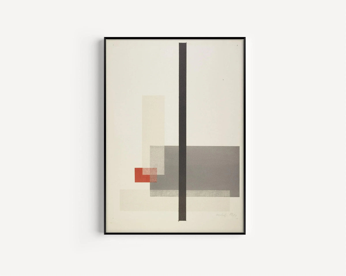 Bauhaus Art Print: L√°szl√≥ Moholy-Nagy Red Grey Giclee Print