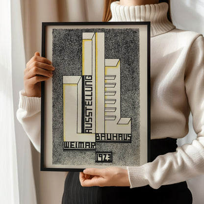 Bauhaus Weimar Ausstellung 1923 Poster PRINT | Vintage Neutral Mid-Century Modern Art Poster (available handframed)