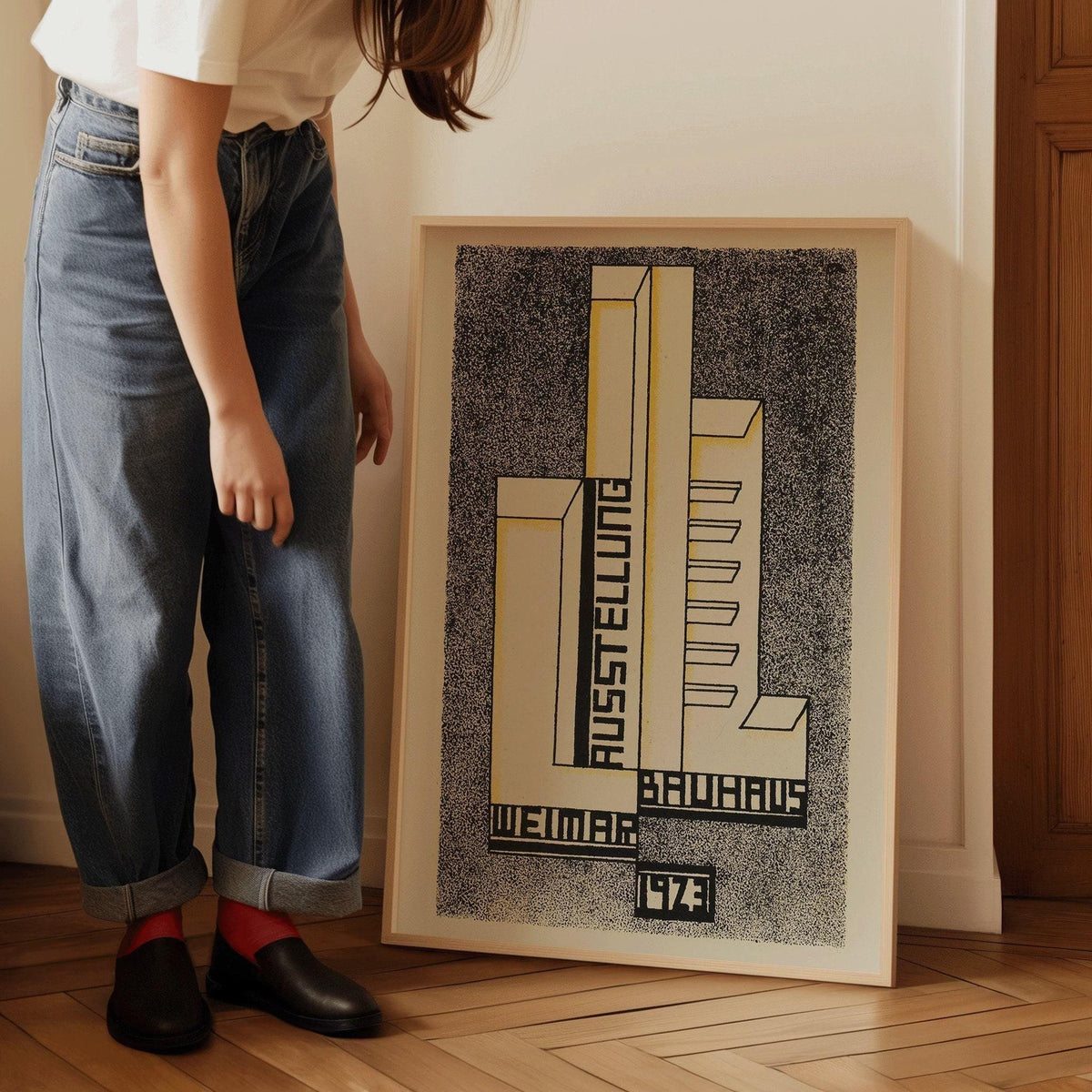 Bauhaus Weimar Ausstellung 1923 Poster PRINT | Vintage Neutral Mid-Century Modern Art Poster (available handframed)