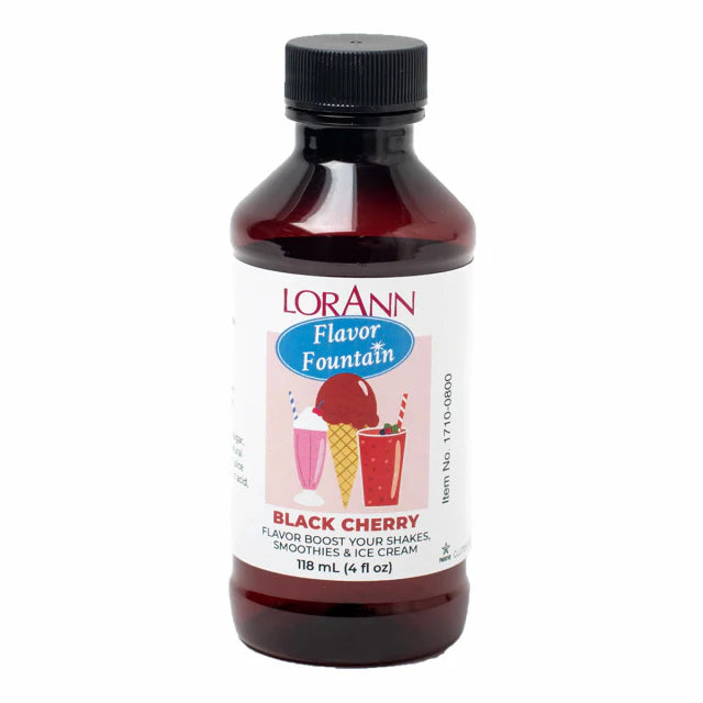 Saveur Cerise Noire - 4 oz. - 32 oz. - Arômes pour crèmes glacées et boissons - LorAnn Oils - Distribution canadienne - Livraison gratuite au Canada pour les commandes de plus de 199 CAD