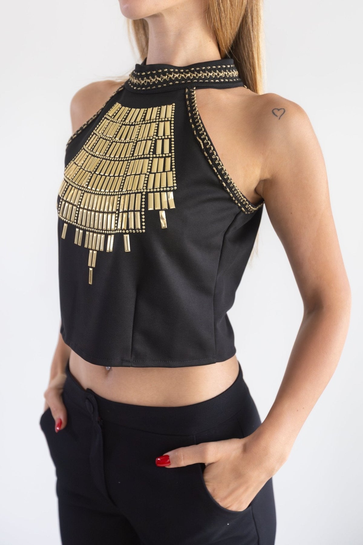 Halter Shiny Top
