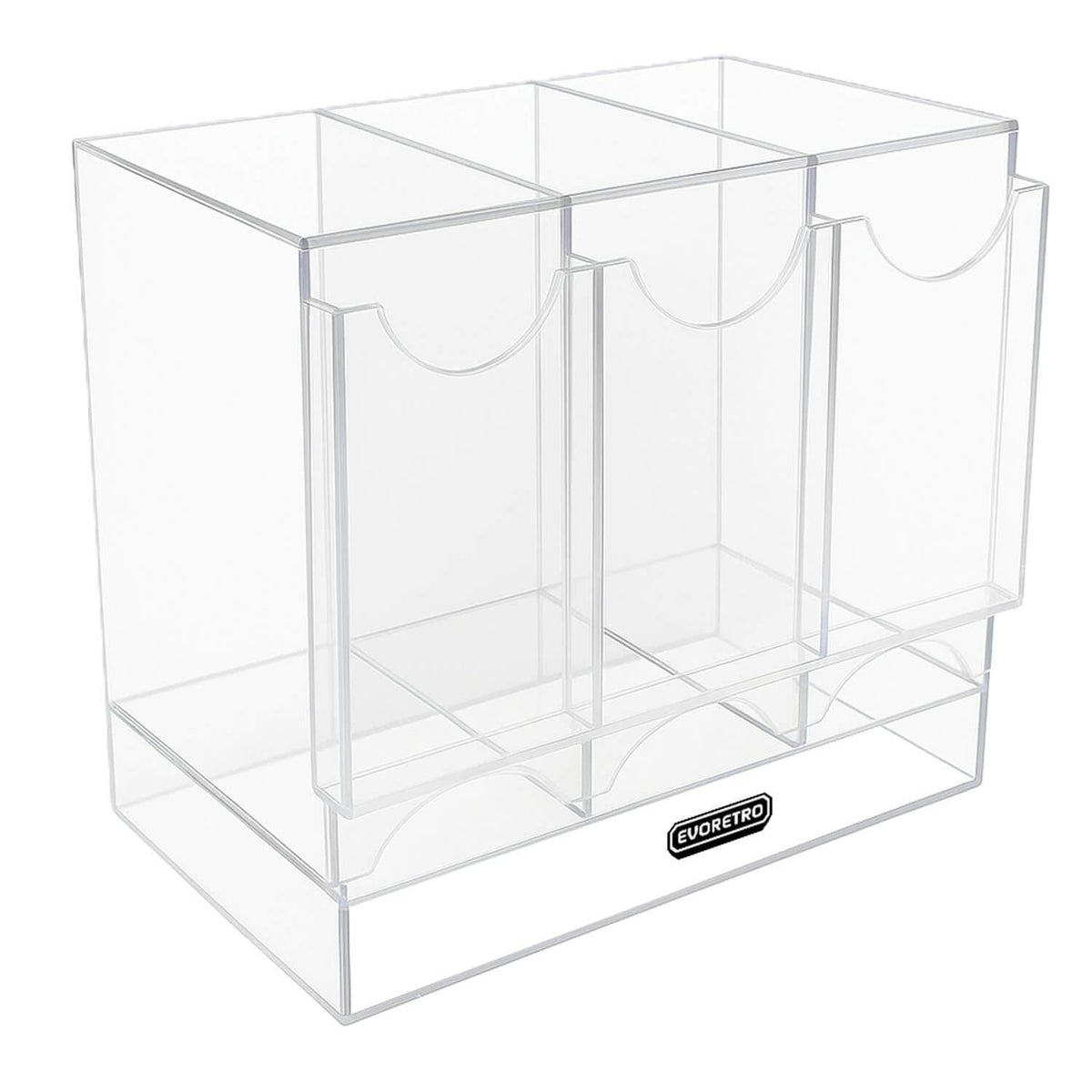 Présentoir en acrylique EVORETRO pour les packs distributeurs de boosters – Présentoir de comptoir avec étagère supérieure