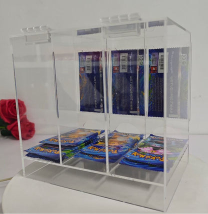 Présentoir en acrylique EVORETRO pour les packs distributeurs de boosters – Présentoir de comptoir avec étagère supérieure