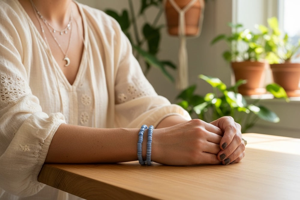 Double Strand Glass Bead Bracelet