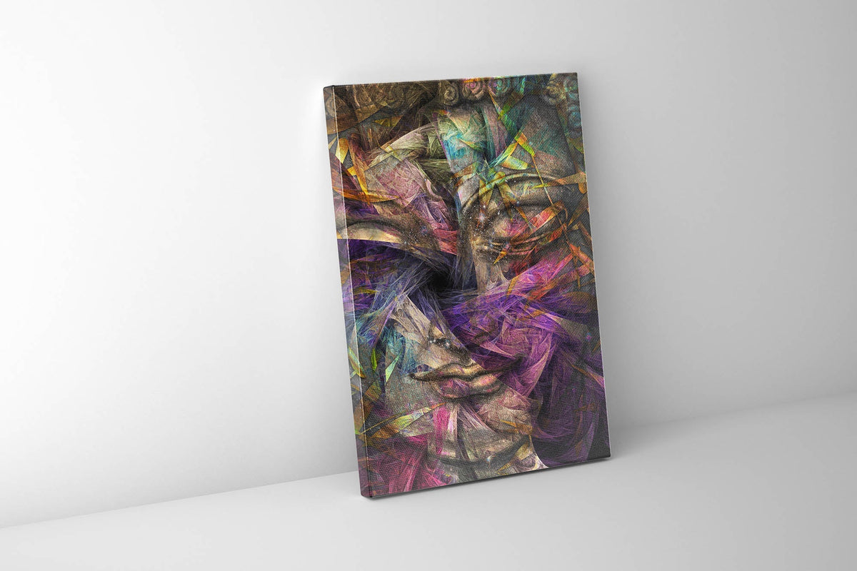 Wall Art Dimensional Buddha -Fine Art Canvas