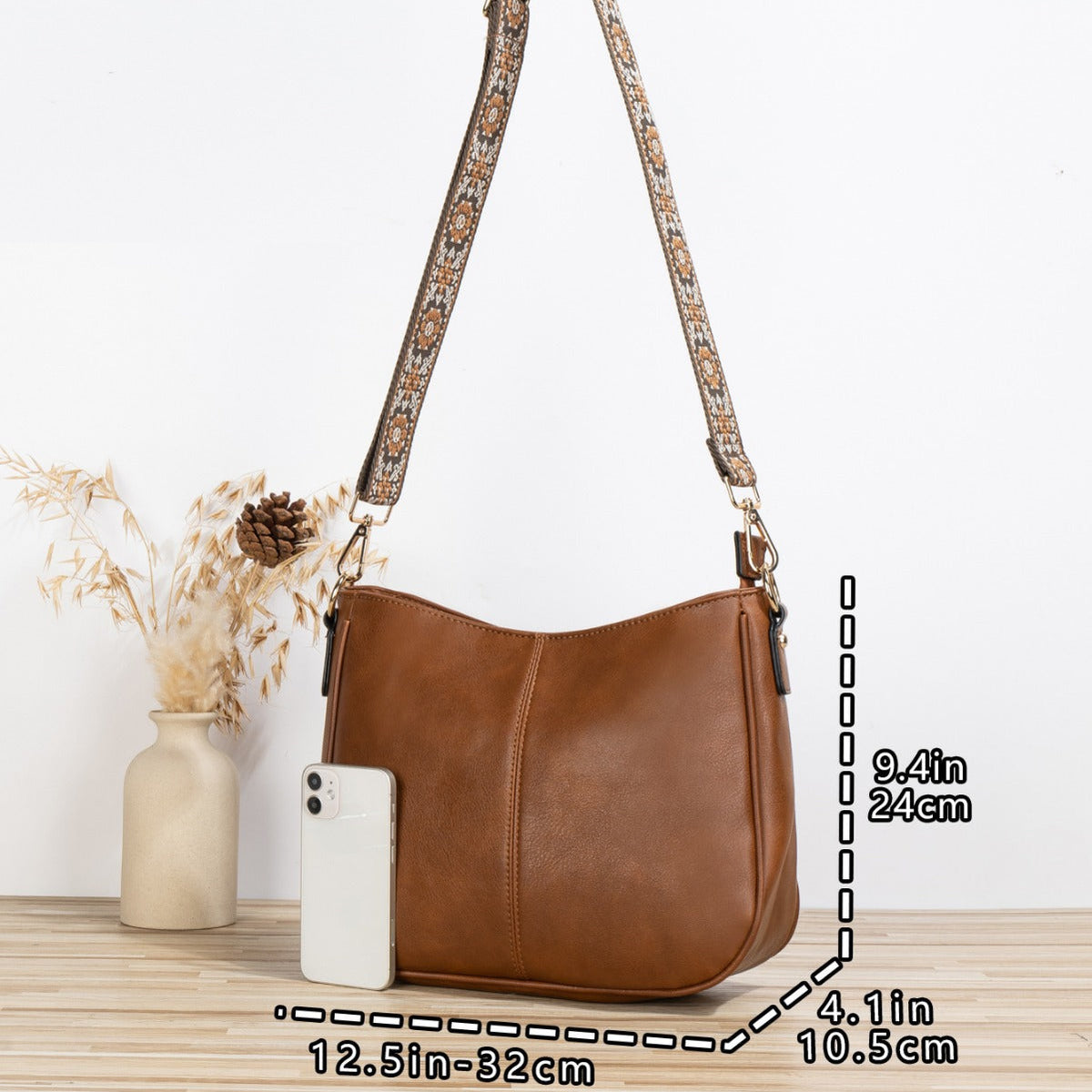 Women's Simple Crossbody Bag – PU Leather Shoulder Purse for Everyday Use