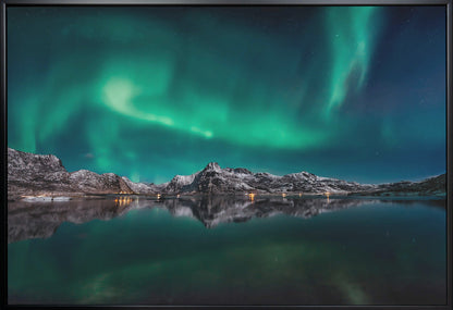 Lofoten Aurora Reflection