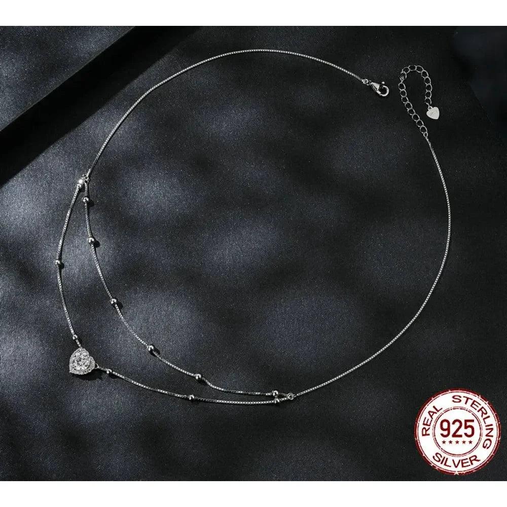 Capturez son cœur avec un éclat éblouissant : Collier Cœur en Moissanite 1 carat