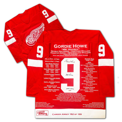 Gordie Howe Detroit Red Wings Career Jersey /199