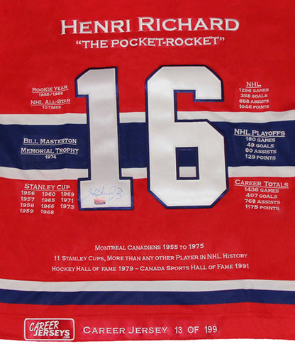 Henri Richard Montreal Canadiens Career Jersey /199