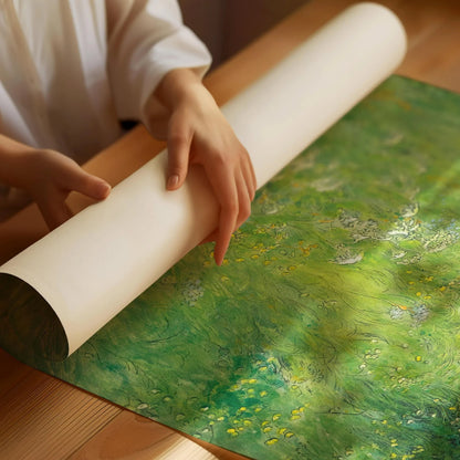 Carl Larsson Print: Kersti in the Meadow, Green Fairytale Art