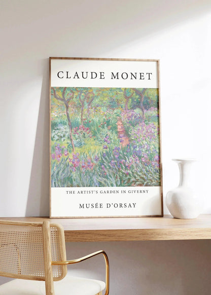 Claude Monet - Le Jardin de l'artiste à Giverny | Célèbre reproduction artistique (disponible encadrée à la main ou non encadrée)