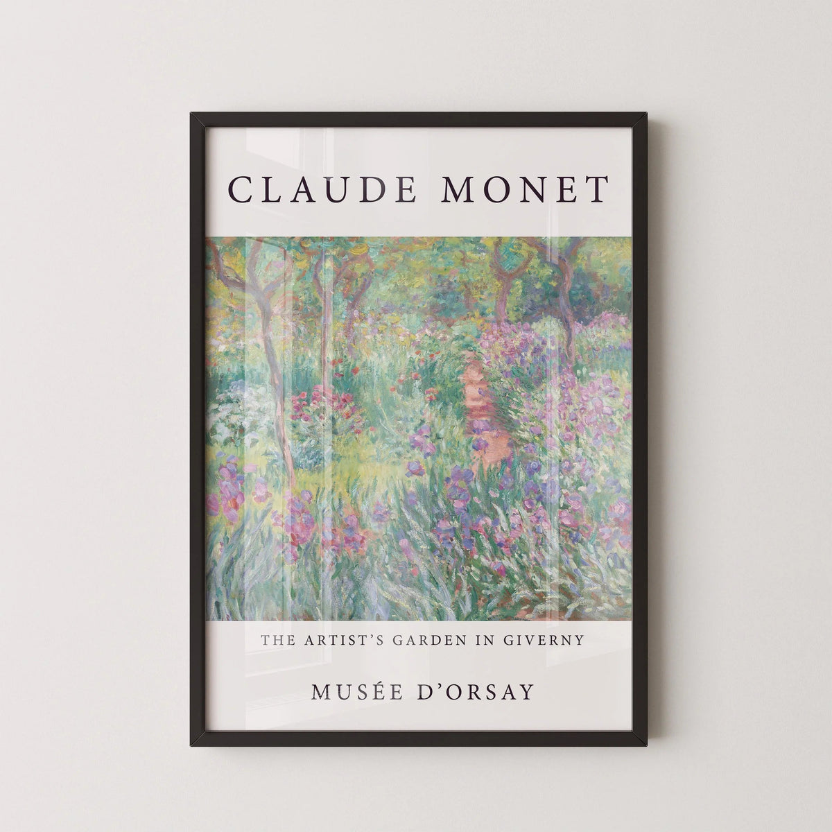 Claude Monet - Le Jardin de l'artiste à Giverny | Célèbre reproduction artistique (disponible encadrée à la main ou non encadrée)