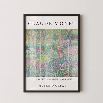 Claude Monet - Le Jardin de l'artiste à Giverny | Célèbre reproduction artistique (disponible encadrée à la main ou non encadrée)