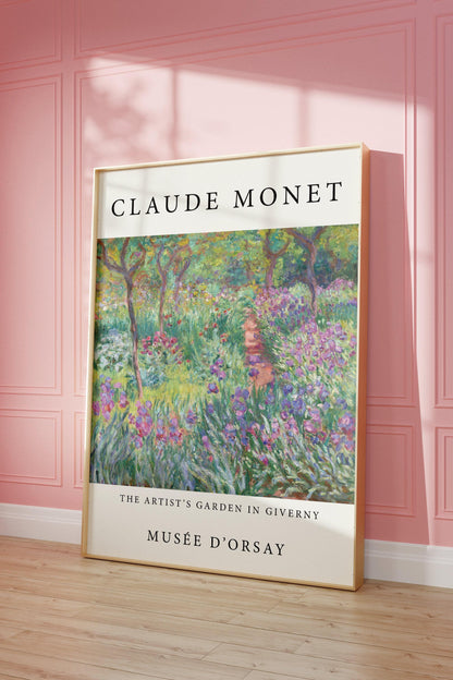 Claude Monet - Le Jardin de l'artiste à Giverny | Célèbre reproduction artistique (disponible encadrée à la main ou non encadrée)
