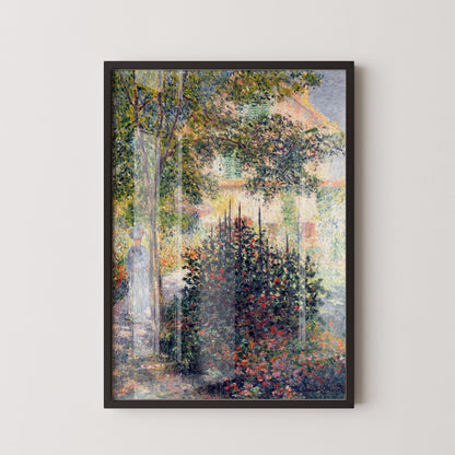 Jardin de Monet à Argenteuil Estampe : Célèbre œuvre d'art impressionniste