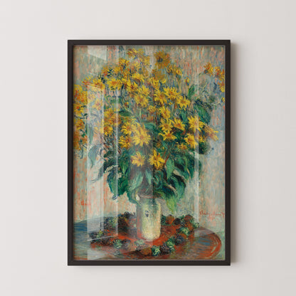 Fleurs de topinambour de Monet : Impression d'art fine Giclée