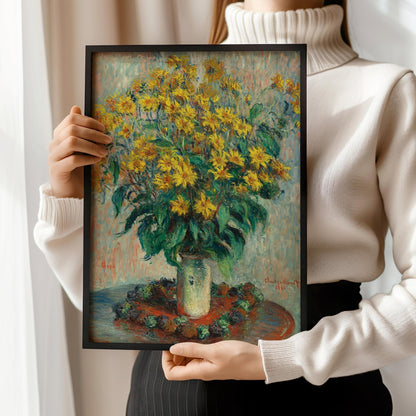 Fleurs de topinambour de Monet : Impression d'art fine Giclée