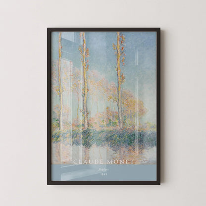 Claude Monet - Les Peupliers | Œuvre d'art célèbre (disponible encadrée à la main ou non encadrée)