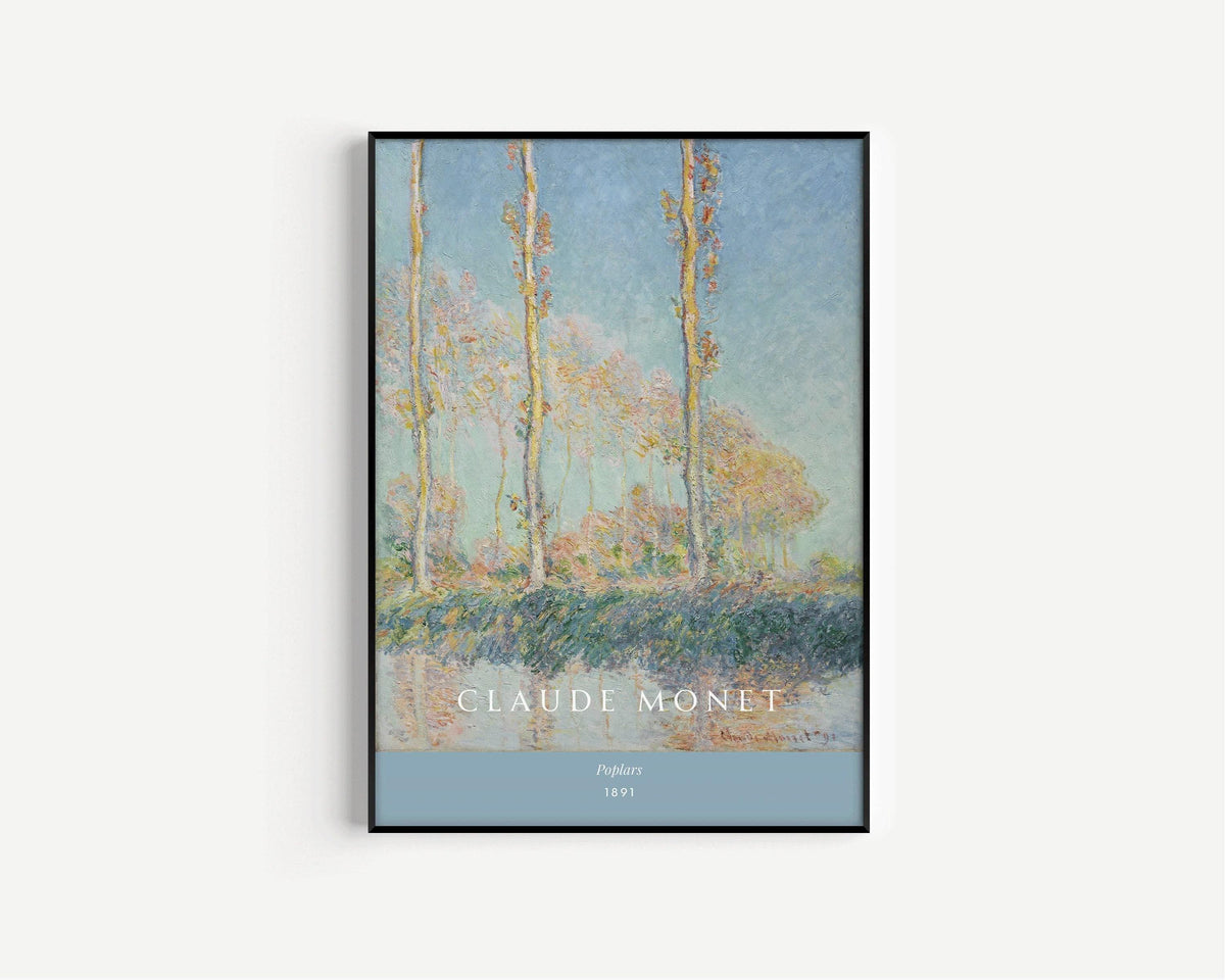Claude Monet - Les Peupliers | Œuvre d'art célèbre (disponible encadrée à la main ou non encadrée)