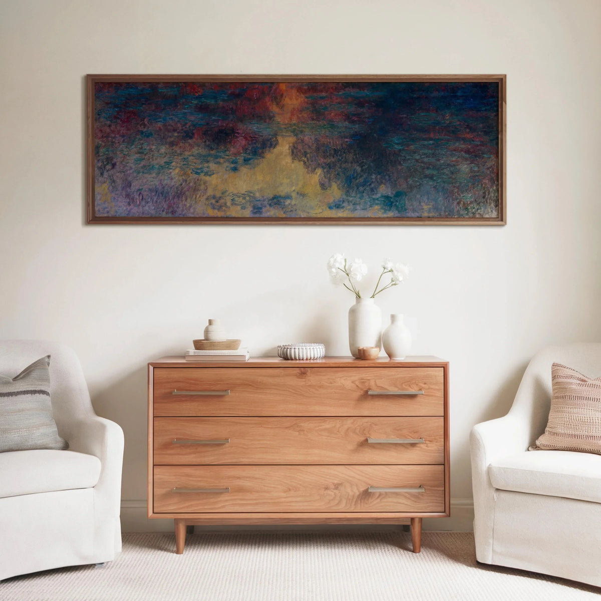 Estampe Giclée « Bassin aux Nymphéas » de Monet : Art impressionniste (Option encadrée)