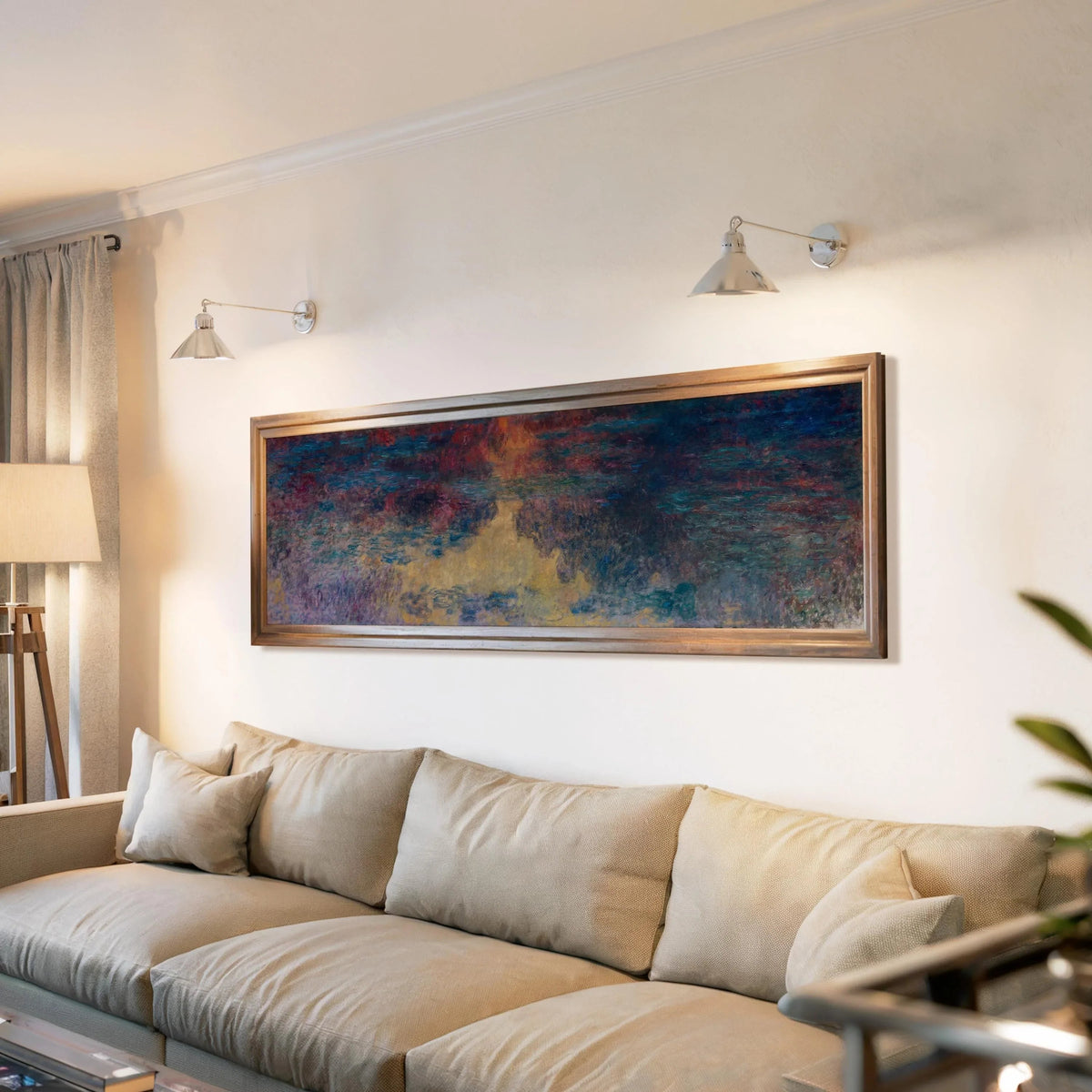Estampe Giclée « Bassin aux Nymphéas » de Monet : Art impressionniste (Option encadrée)