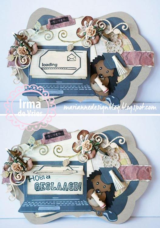 Marianne Design : Set de matrices et de tampons Collectables - Onglet avec texte