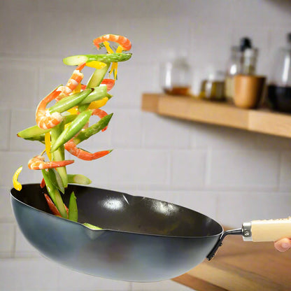 Yoshikawa Cook-Pal REN 36cm Nitrided Carbon Steel Wok