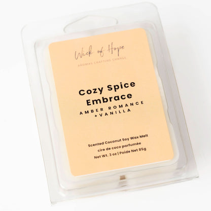 Galet de Cire Parfumé Douillet « Cozy Spice Embrace » | Romance Ambrée + Vanille