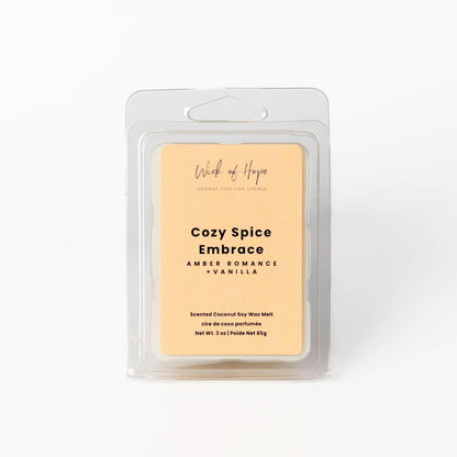Galet de Cire Parfumé Douillet « Cozy Spice Embrace » | Romance Ambrée + Vanille